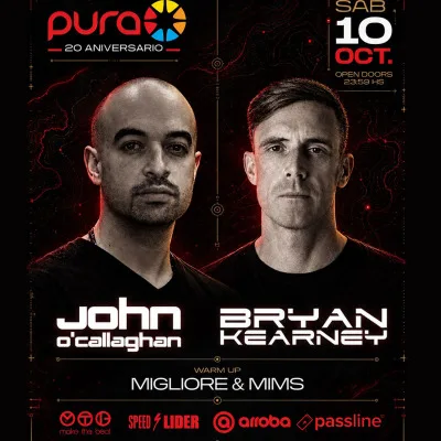 SAB. 10.10 JOHN OCALLAGHAN, BRIAN KEARNEY @ FIESTA PURA 20 AÑOS