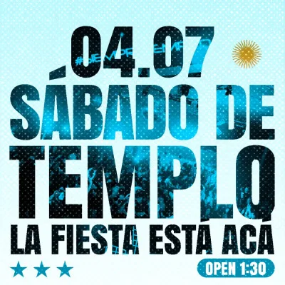 SABADO 4/7 EL TEMPLO