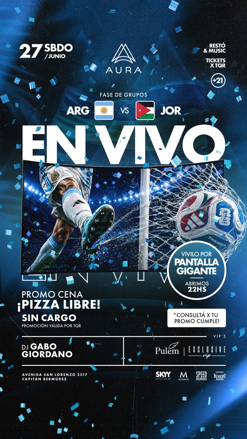 AURA SÁBADOS✨ ARG VS JORD ⚽ FAN FEST VOL.2 🇦🇷