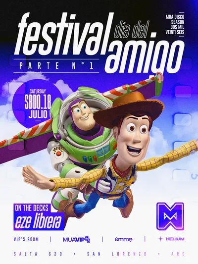 FESTIVAL DIA DEL AMIGO  🩷  MUA DISCO