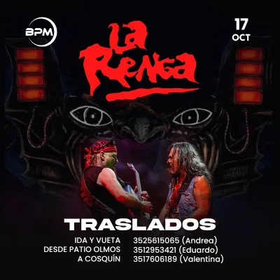 TRASLADO LA RENGA EN COSQUIN